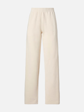 Deena straight-hem joggers in off-white