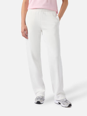 Woman off-white cotton fleece jogger pants Deena