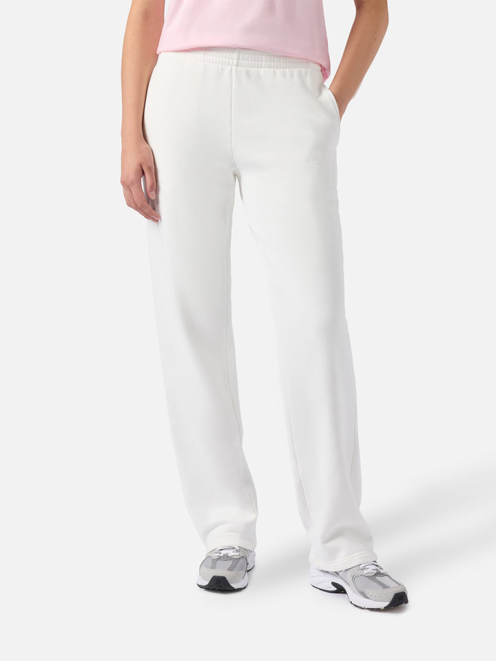 Woman off-white cotton fleece jogger pants Deena