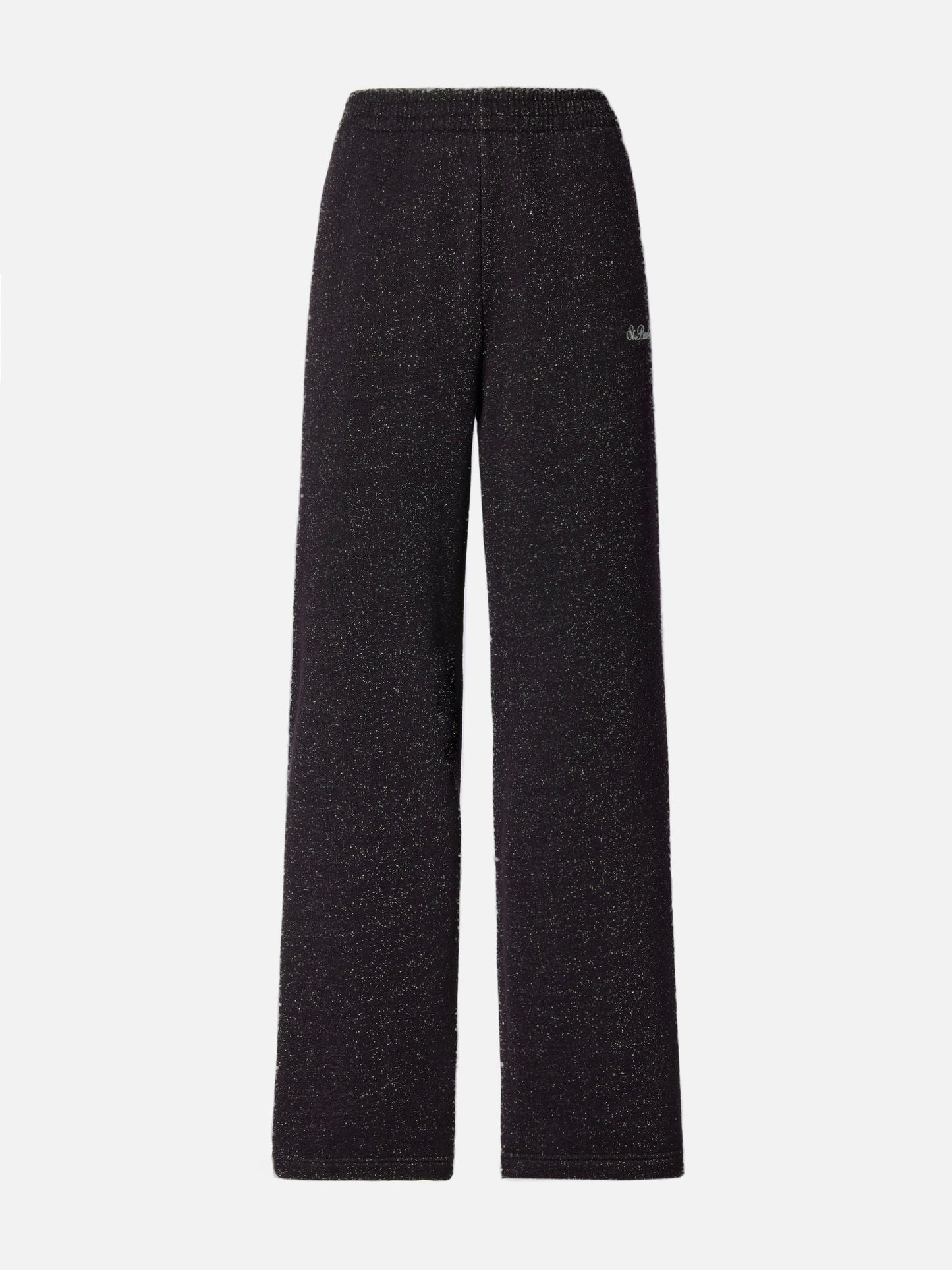 Joggers fondo dritto Deena lurex nero