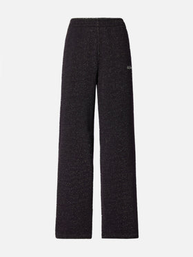 Joggers fondo dritto Deena lurex nero