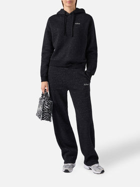 Joggers fondo dritto Deena lurex nero