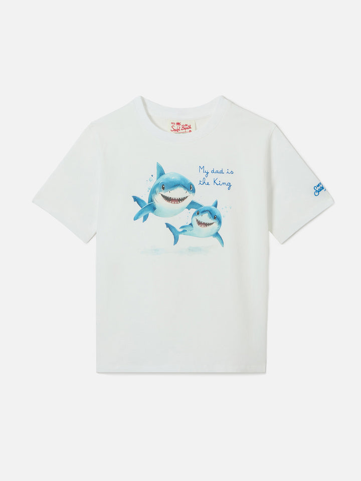 T-shirt Denver Jr con ricamo My Dad Is The King!