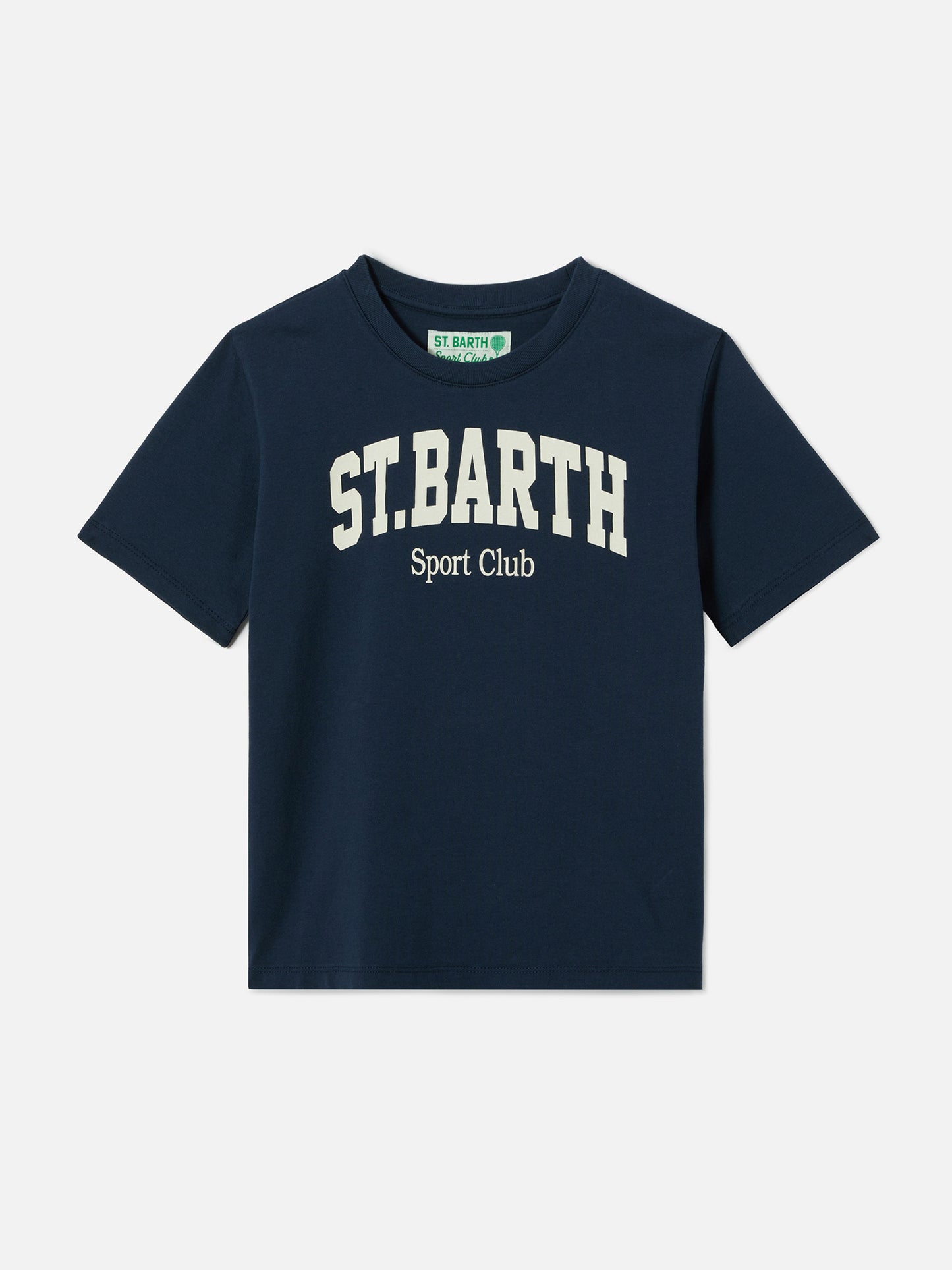 Blue Denver Jr t-shirt in pure cotton with Sport Club print