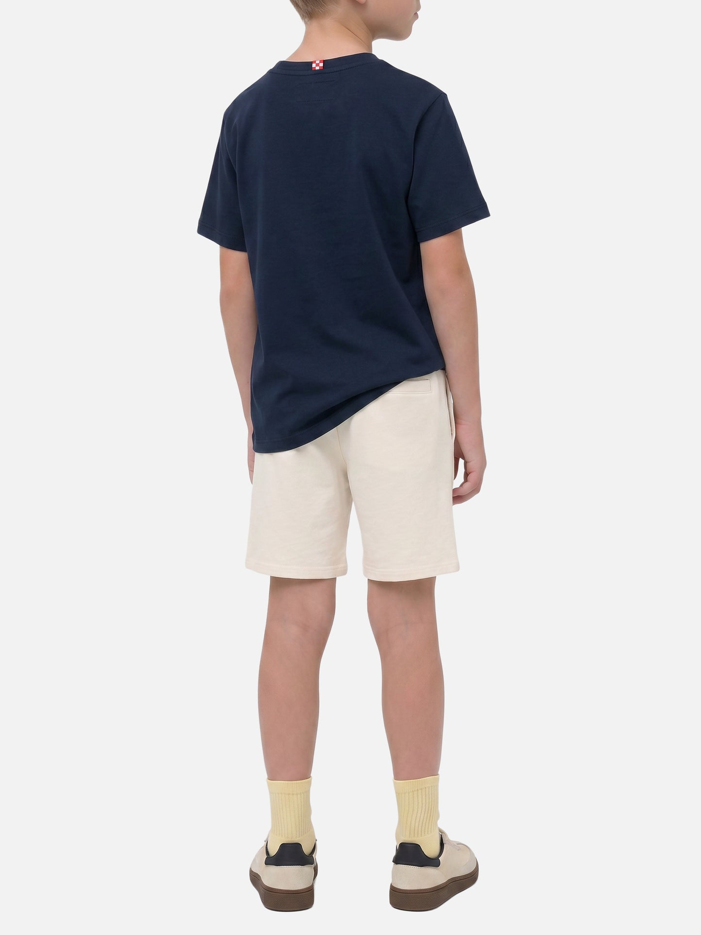 T-shirt Denver Jr in puro cotone blu con stampa Sport Club