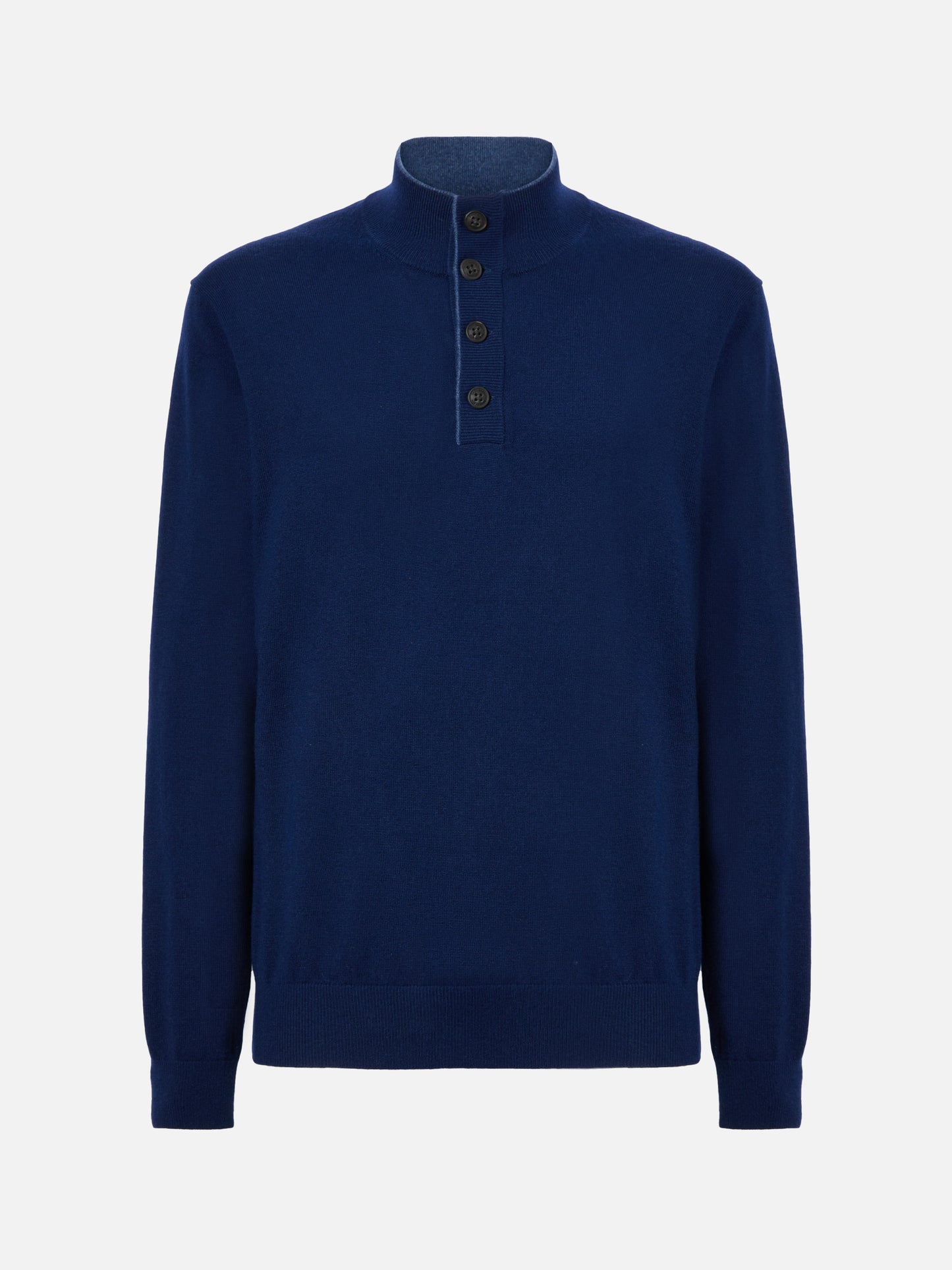 Navy blue merinocash half-zip sweater Dorian
