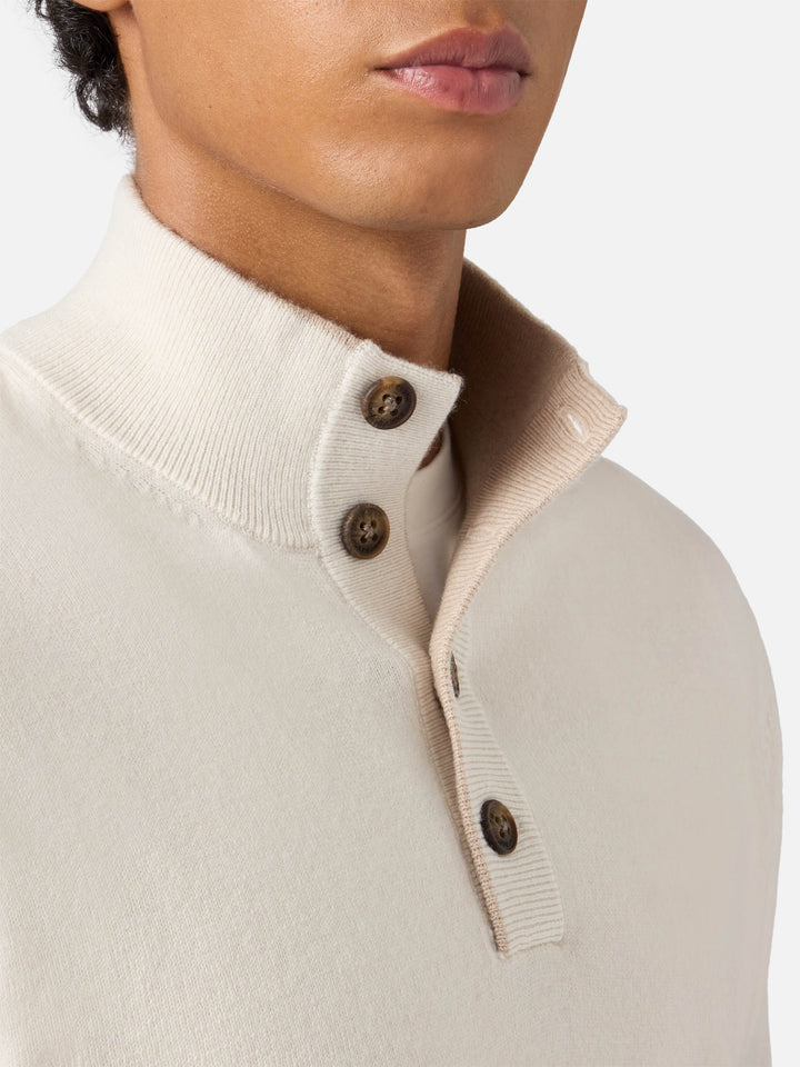 White merinocash half-zip sweater Dorian