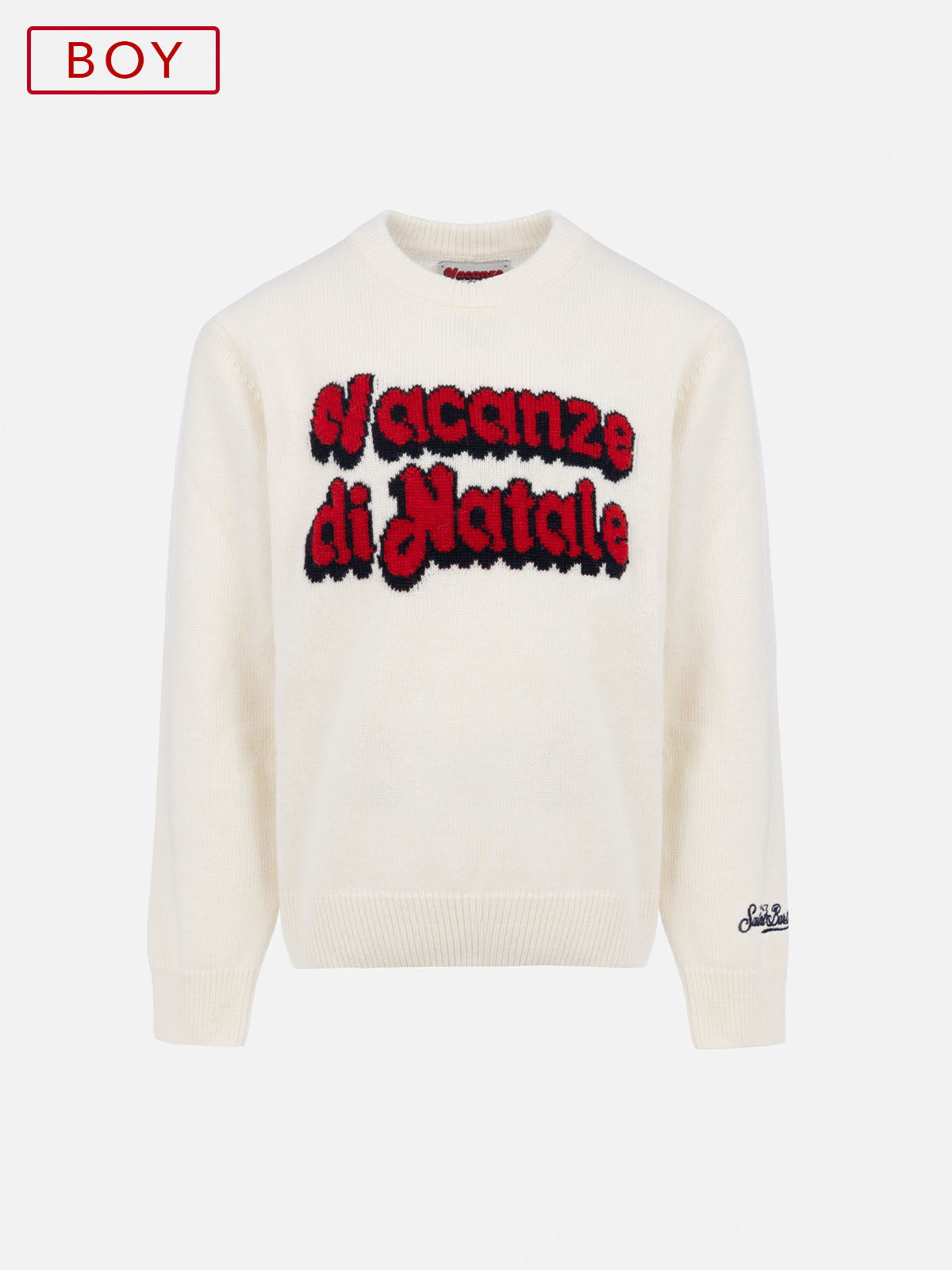 Maglione girocollo da bambino Douglas con jacquard logo del film Vacanze di Natale | VACANZE DI NATALE EDIZIONE SPECIALE |