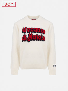 Maglione girocollo da bambino Douglas con jacquard logo del film Vacanze di Natale | VACANZE DI NATALE EDIZIONE SPECIALE |