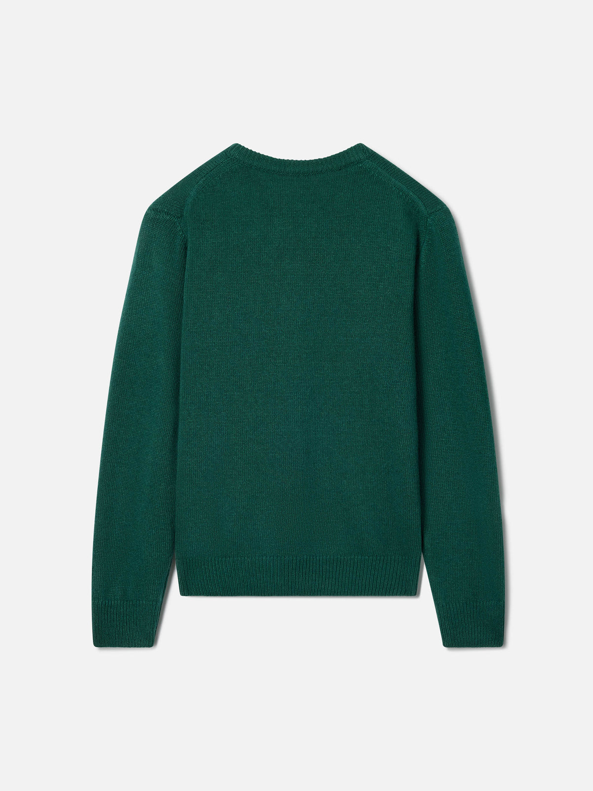 Maglia girocollo Douglas verde con intarsio Uncle's Favourite