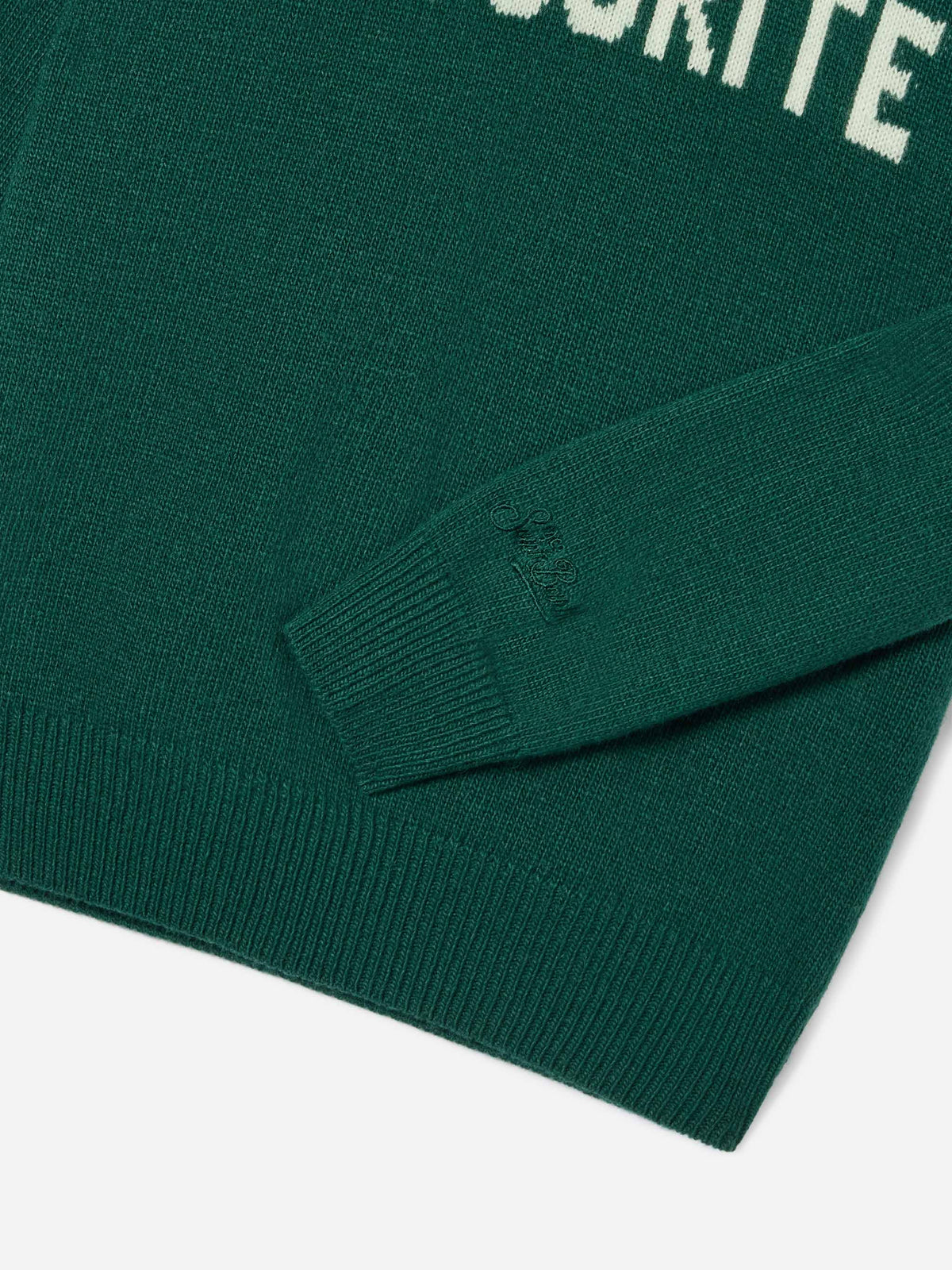 Maglia girocollo Douglas verde con intarsio Uncle's Favourite