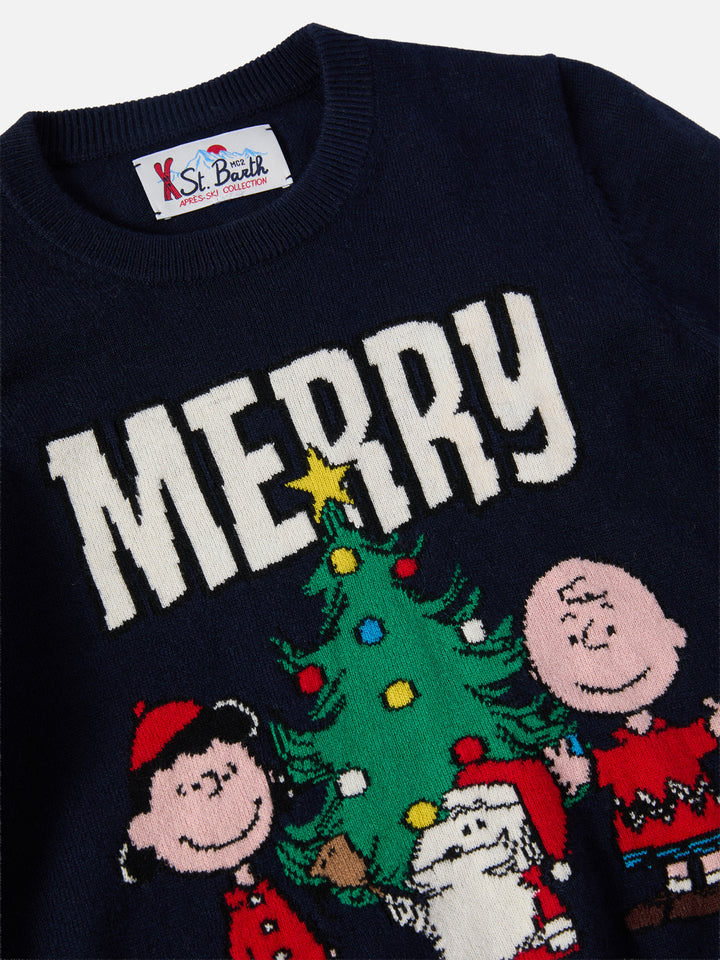 Pullover Douglas aus Kaschmirmischung mit Peanuts-Jacquard | PEANUTS SONDEREDITION