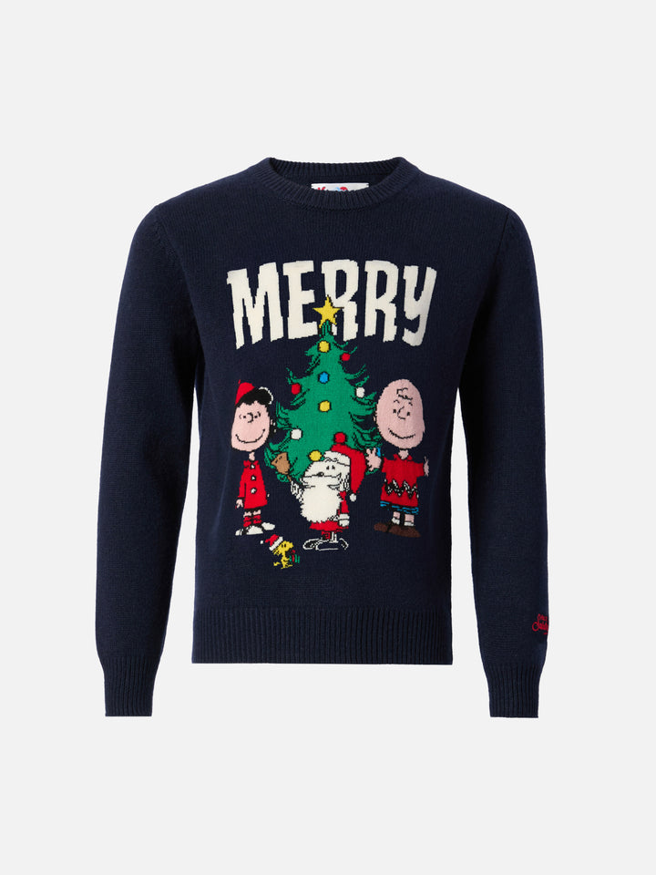 Sweater Douglas in cashmere blend with Peanuts jacquard | PEANUTS SPECIAL EDITION