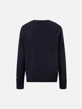 Girocollo Douglas con jacquard e ricamo Bart Simpson | SPECIAL EDITION THE SIMPSONS