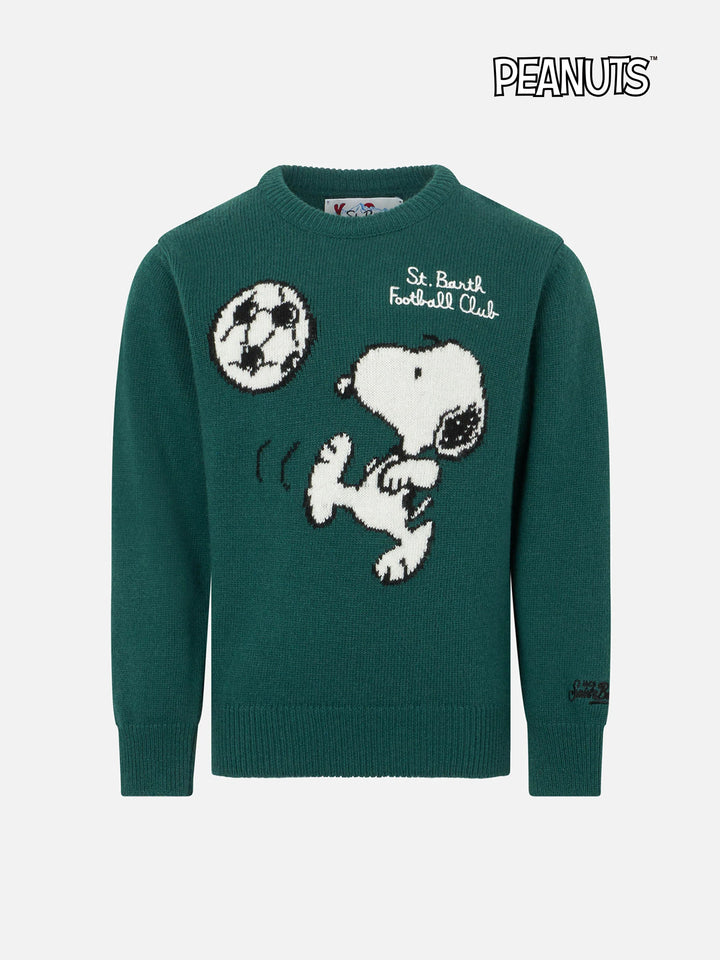 Rundhalspullover für Jungen mit Snoopy-Fußball-Jacquard | SNOOPY – PEANUTS™ SPECIAL EDITION