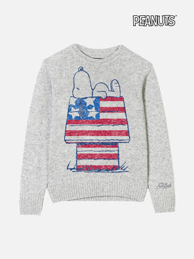 Maglia bambino con stampa jacquard Snoopy | Edizione speciale Peanuts™