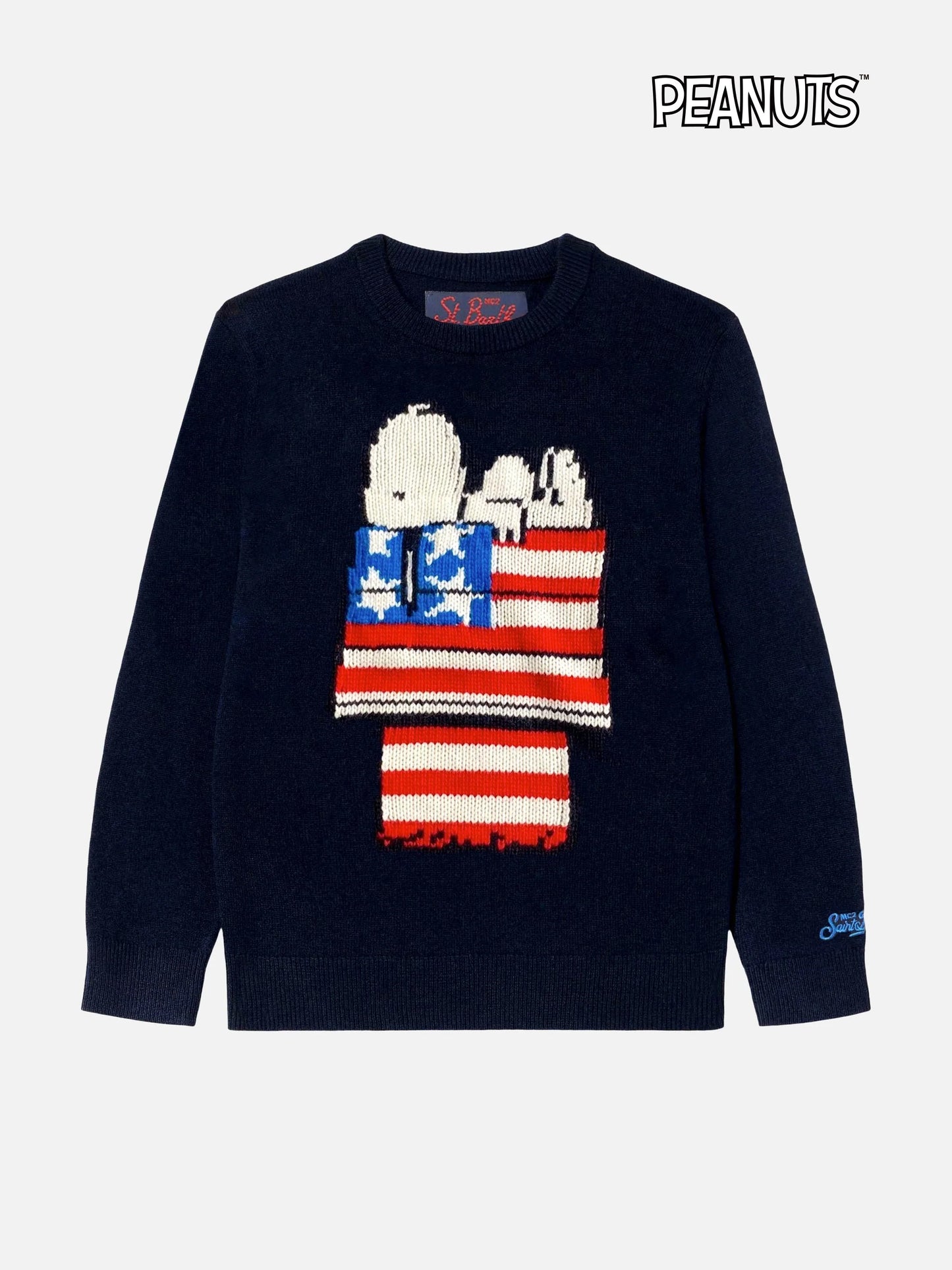 Maglia bambino con stampa jacquard Snoopy | Edizione speciale Peanuts™
