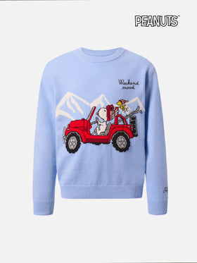 Sweater Douglas Light in cashmere blend with Snoopy jacquard | PEANUTS SPECIAL EDITION