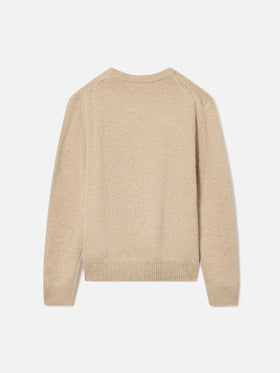 Beiger Douglas Rundhals-Strickpullover mit Cortina-Intarsie 
