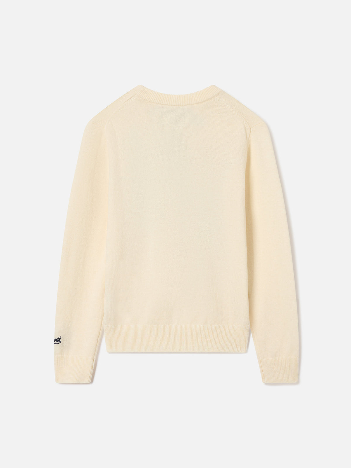 Pull en maille à col rond couleur crème Douglas avec intarsia St. Moritz | Special edition 