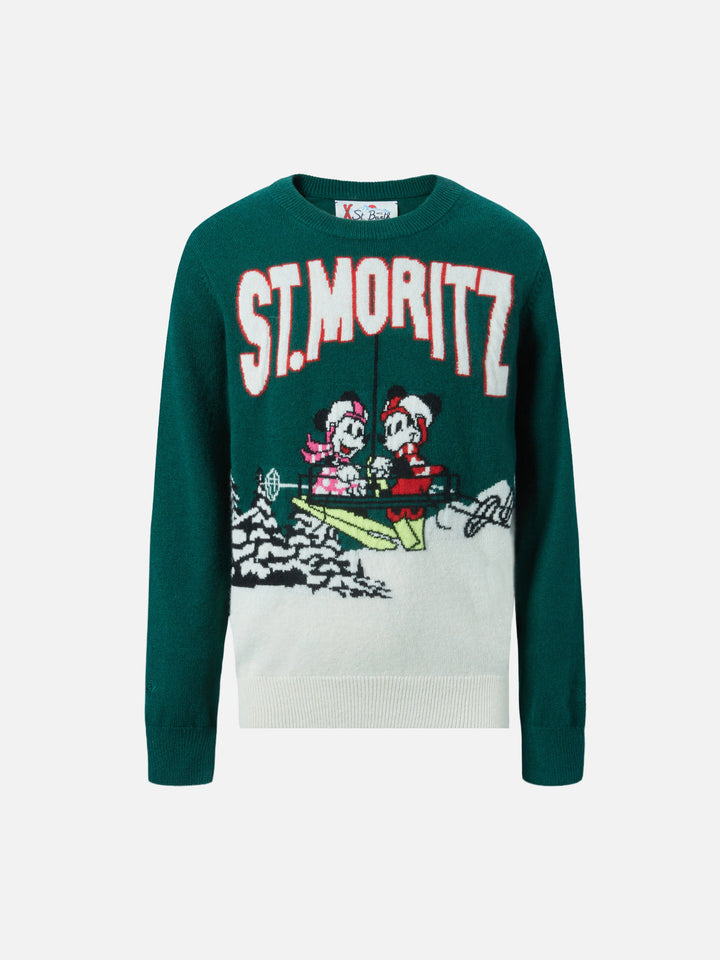 Crewneck Douglas with Mickey and Minnie jacquard | DISNEY SPECIAL EDITION