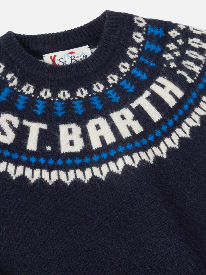 Maglione in alpaca Douglas con jacquard fair isle