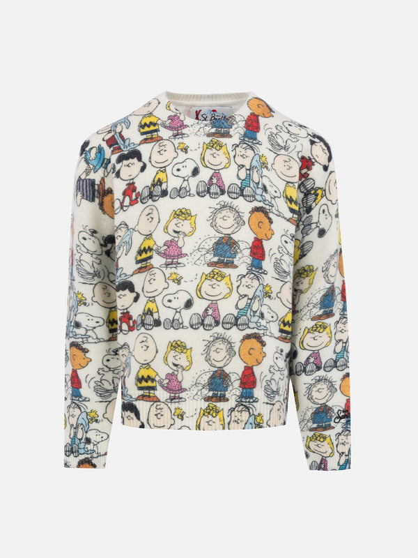 Boy white crewneck sweater Douglas with Peanuts team print | SNOOPY PEANUTS SPECIAL EDITION