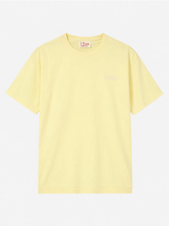 T-shirt Dover en coton jaune pâle 