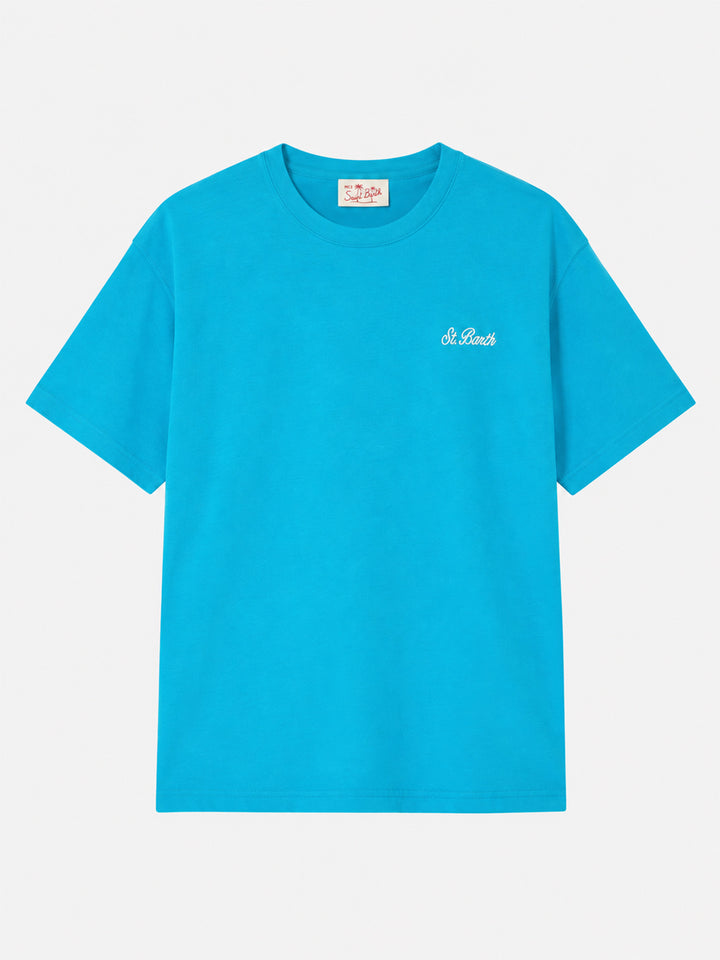 Teal Dover T-shirt with logo embroidery