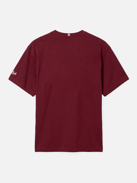 Dover bordeaux cotton jersey t-shirt with St. Barth embroidery