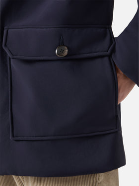 Duke-blauer, marineblauer Kapuzenmantel