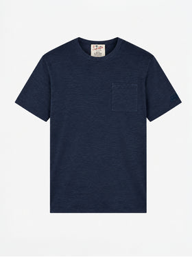 Camiseta Ecstasea de lino azul marino 