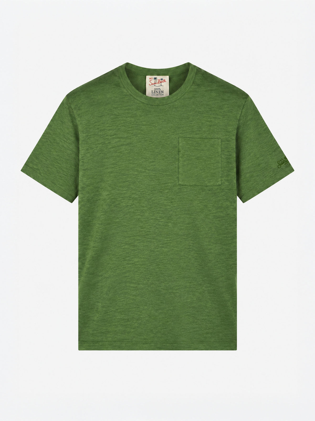 Ecstasea T-Shirt aus leinen in Military Green 