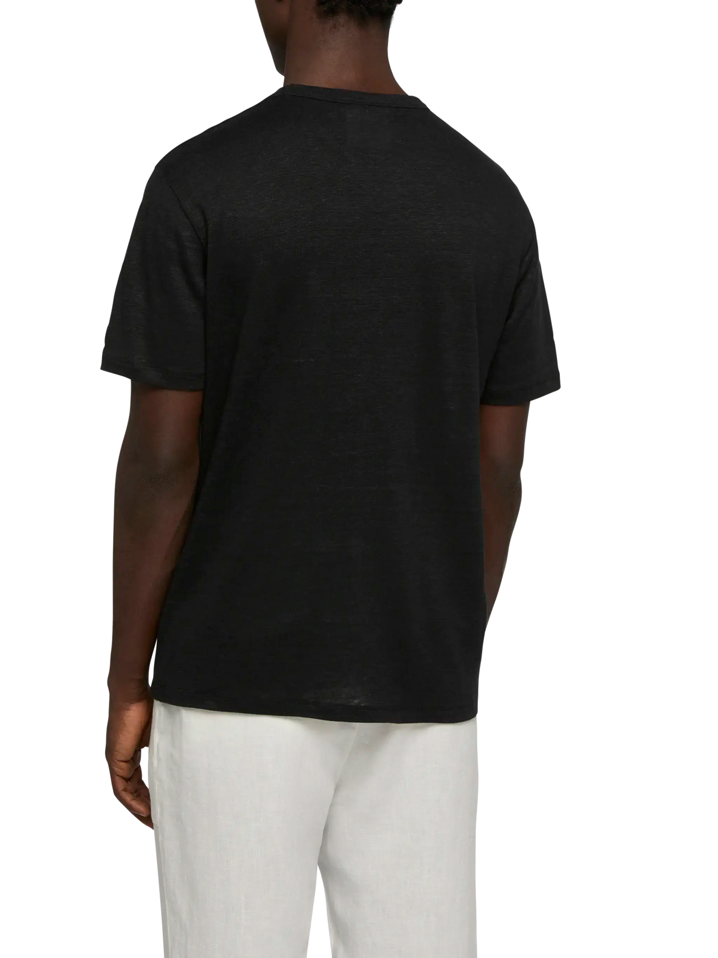 Linen jersey t-shirt Ecstasea with printed and embroidered pocket
