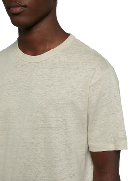 Cremefarbenes T-Shirt aus Leinenjersey Ecstasea