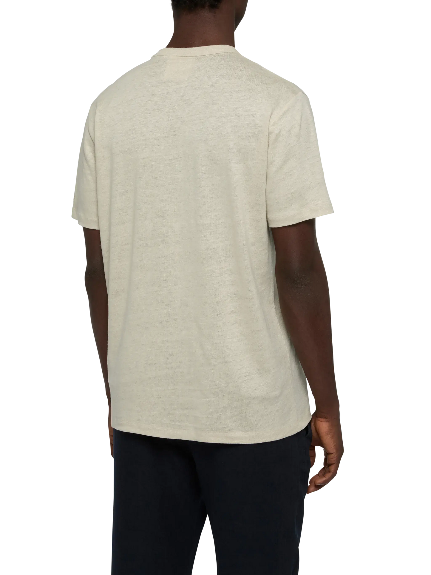 Cremefarbenes T-Shirt aus Leinenjersey Ecstasea