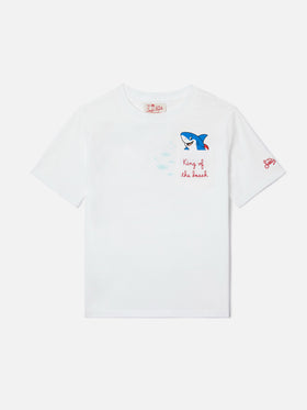 Eddy t-shirt with chest pocket and King Of The Beach embroidery