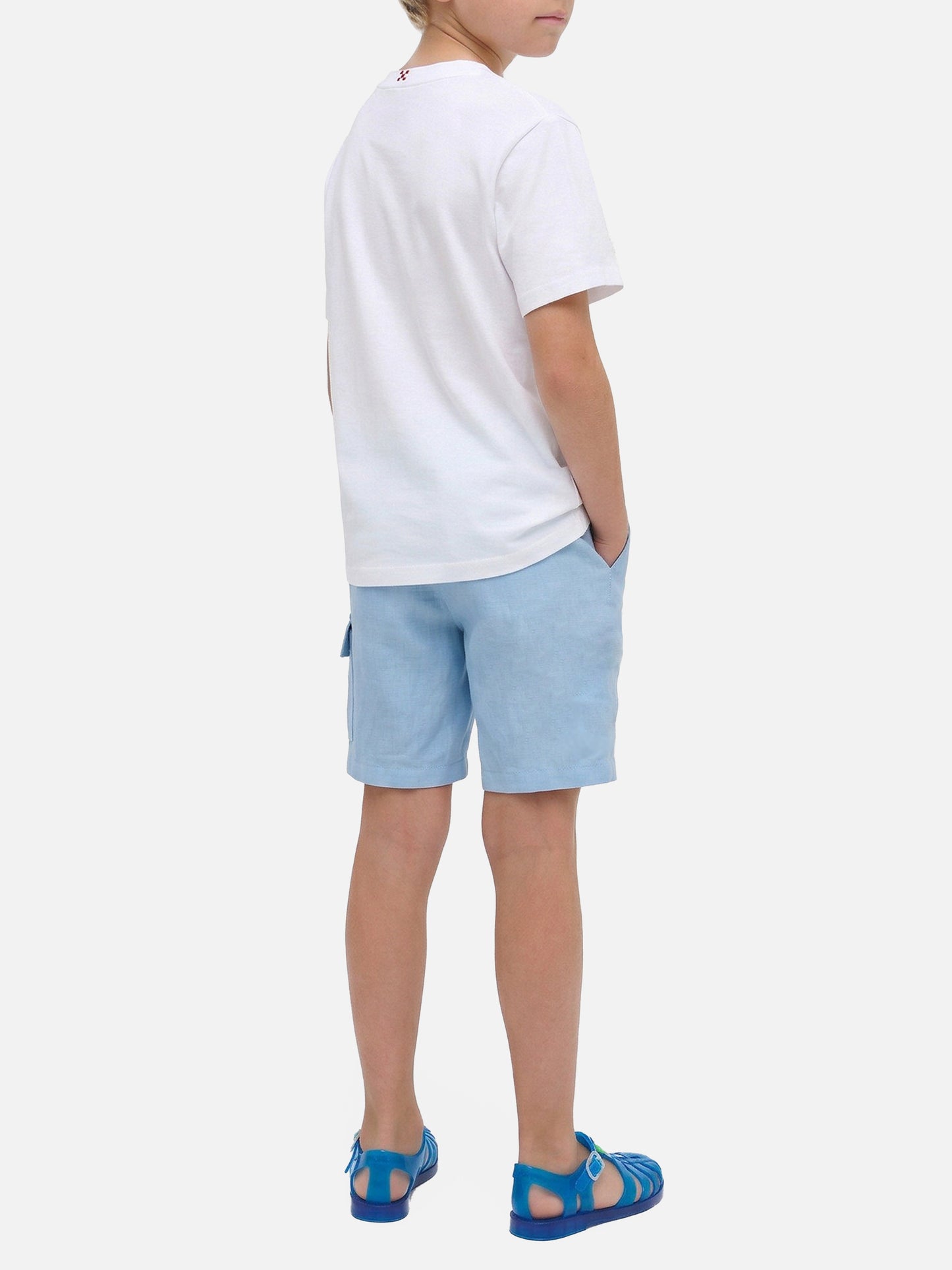 Eddy t-shirt with chest pocket and Sardines illustration