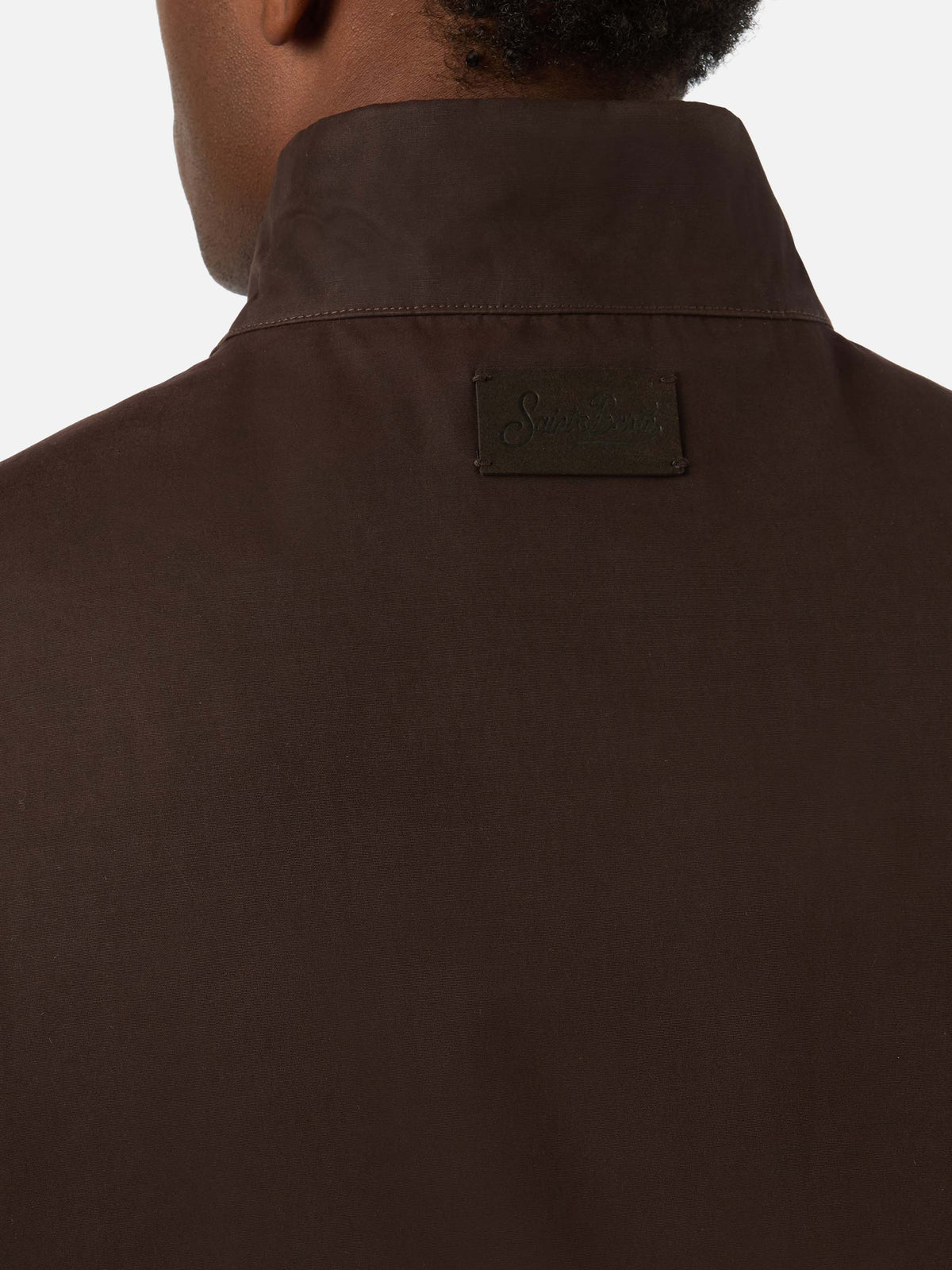 Gilet Edgar marrone cerato con fodera in teddy