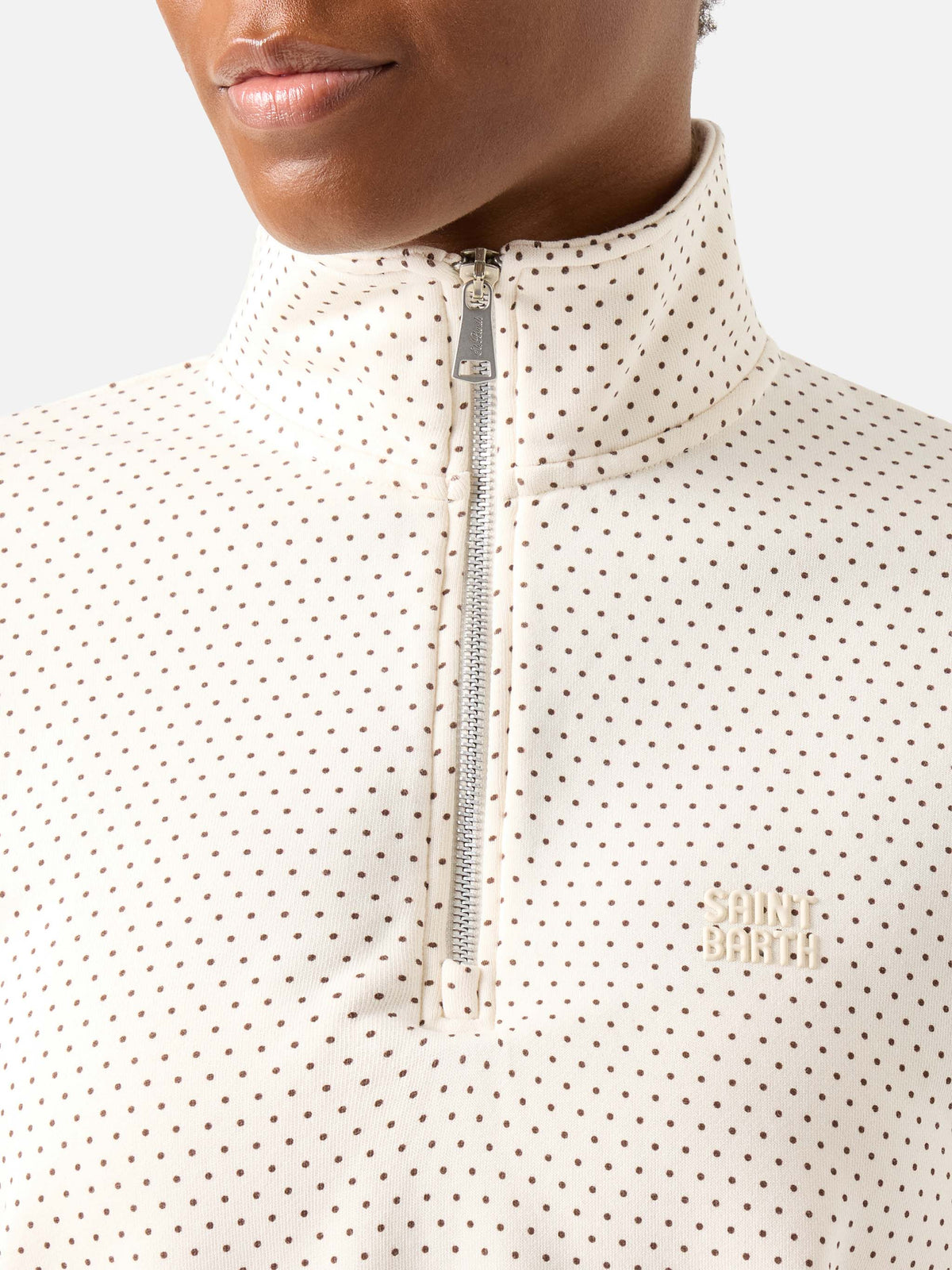 Eliade-Sweatshirt mit Mikro-Polka-Dot-Print 