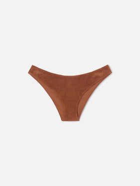 Bas de maillot Elise en éponge marron 
