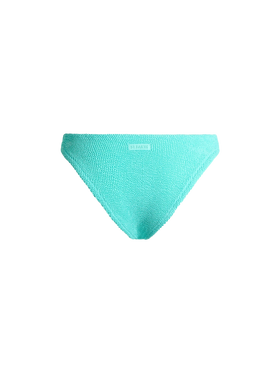 Woman water green classic crinkle swim briefs Elise