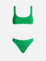 Grüner klassischer Crinkle-Bikini für Damen von Naima Elise