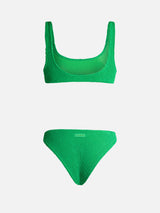 Grüner klassischer Crinkle-Bikini für Damen von Naima Elise