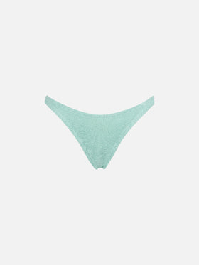 Elise slip mare classico in crinkle verde salvia