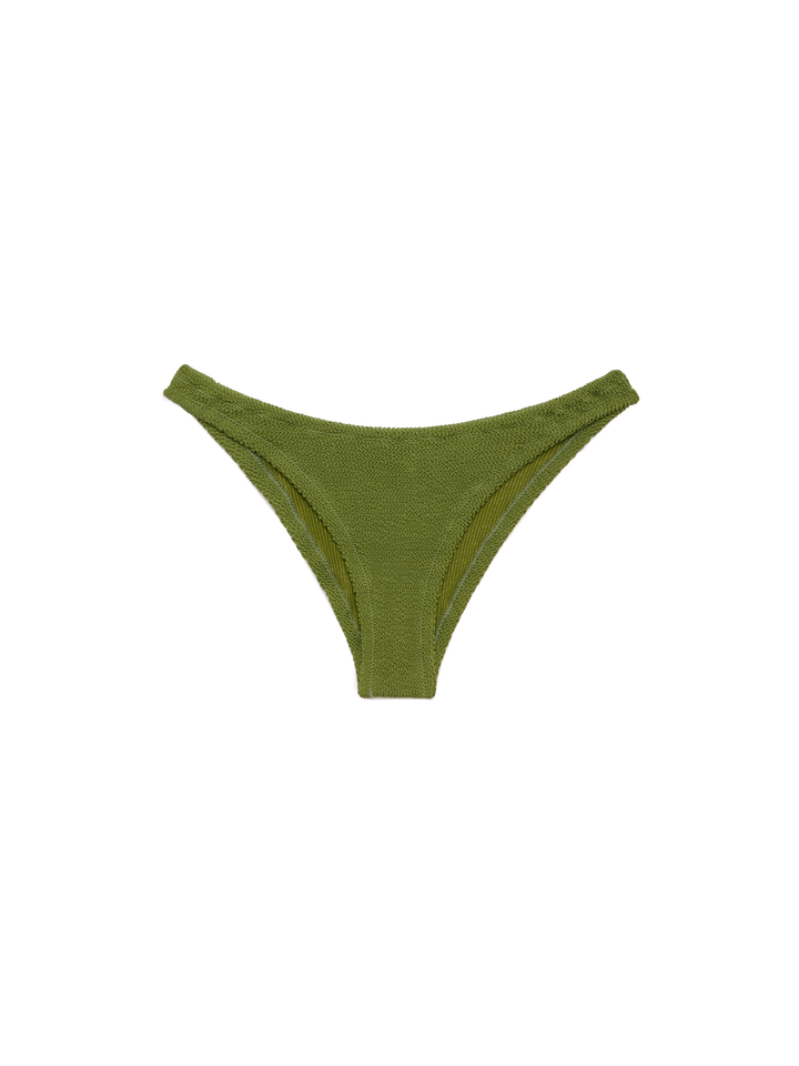 Bikini a bralette crinkle Naima Elise in verde militare