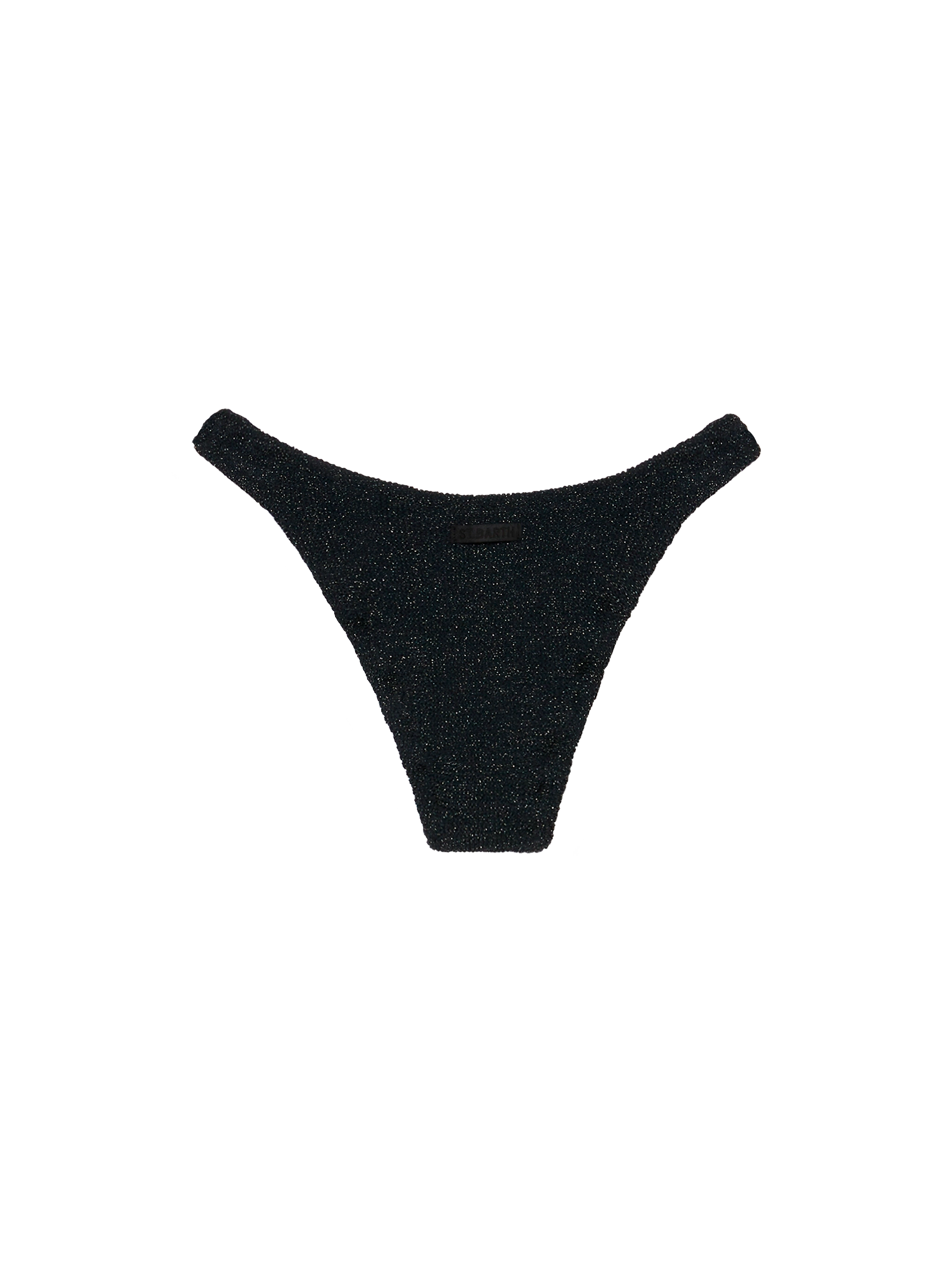 Elise classic black crinkle lurex swim briefs - MC2 Saint Barth