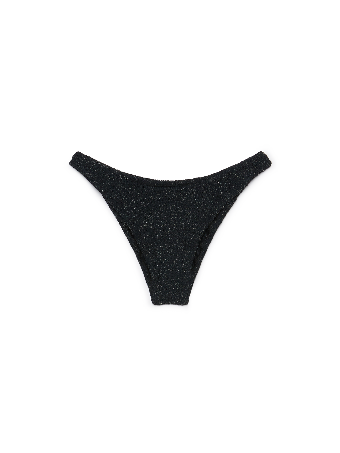 Elise classic black crinkle lurex swim briefs