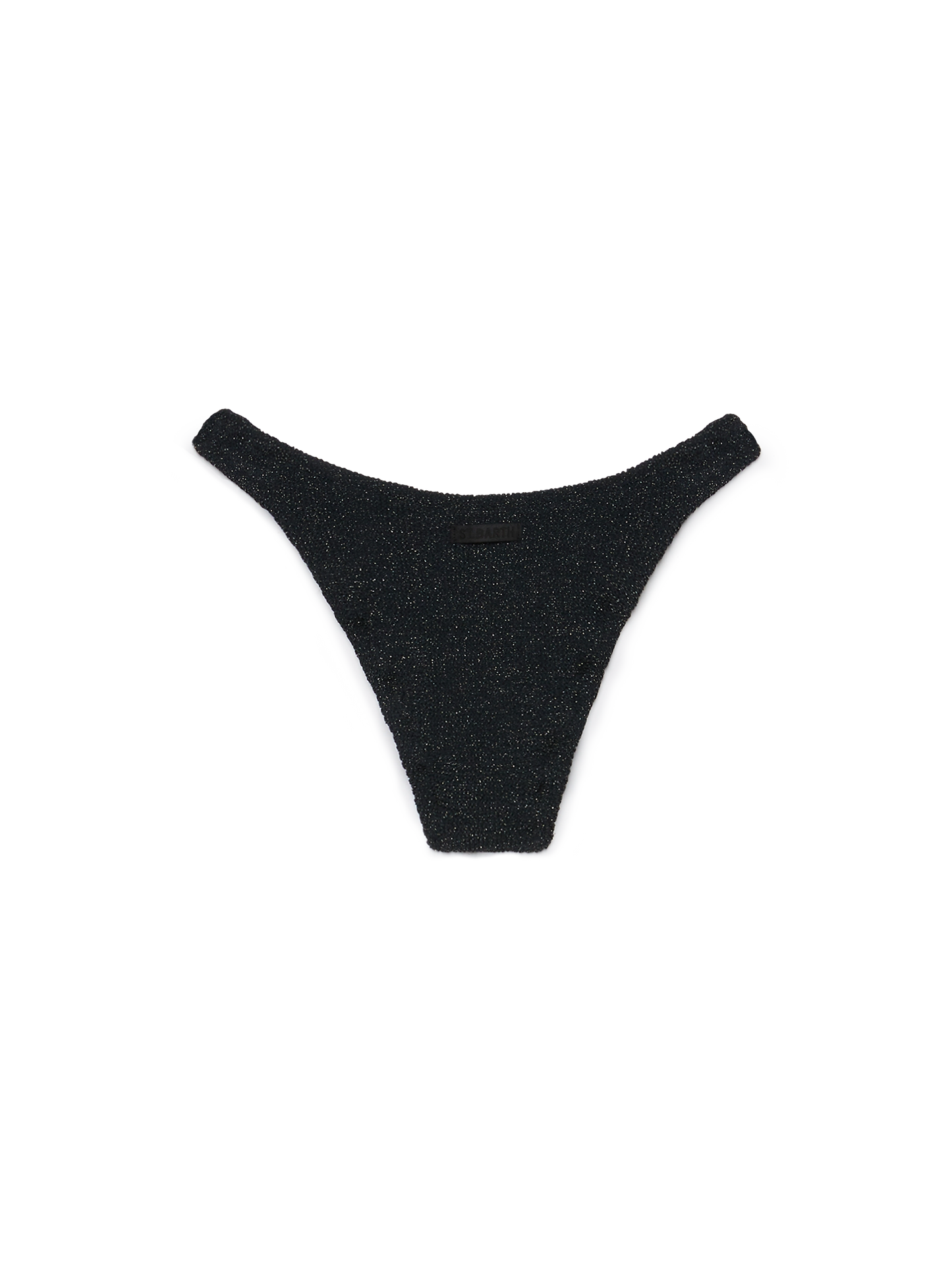 Elise classic black crinkle lurex swim briefs