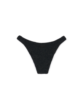 Elise classic black crinkle lurex swim briefs